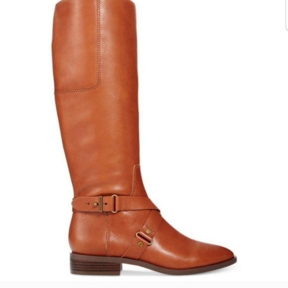 NINE West | Blogger Cognac Leather Boots - Picture 1 of 11